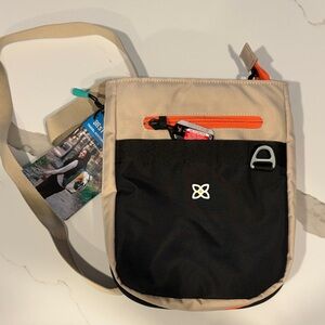 Sherpani Black and Tan Crossbody Bag